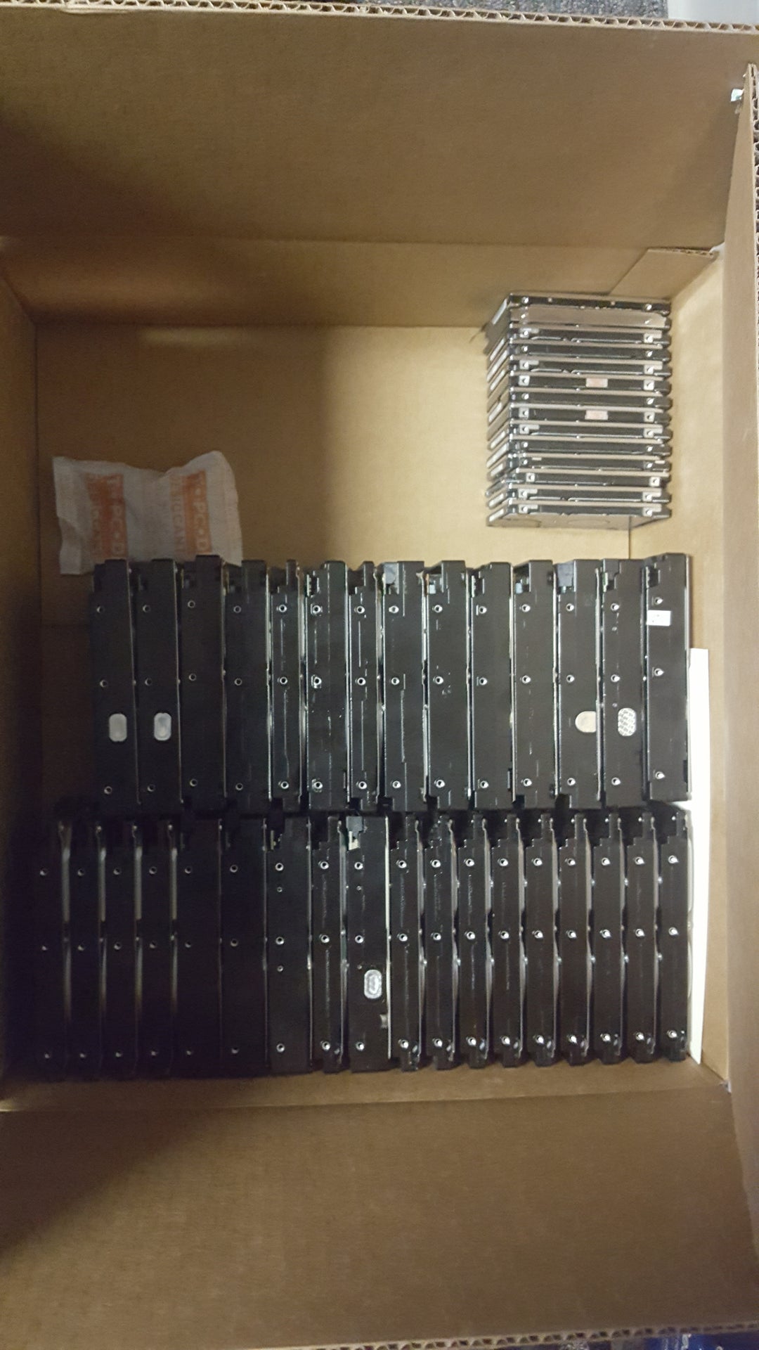 "Refurbished " 48 Hard drives with different sizes. Cleaned and refurbished verified
